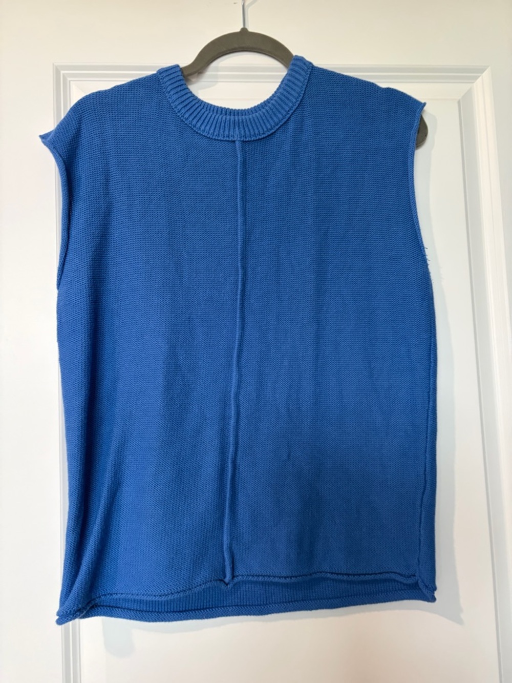 Sleeveless Knit Top in Bright Blue